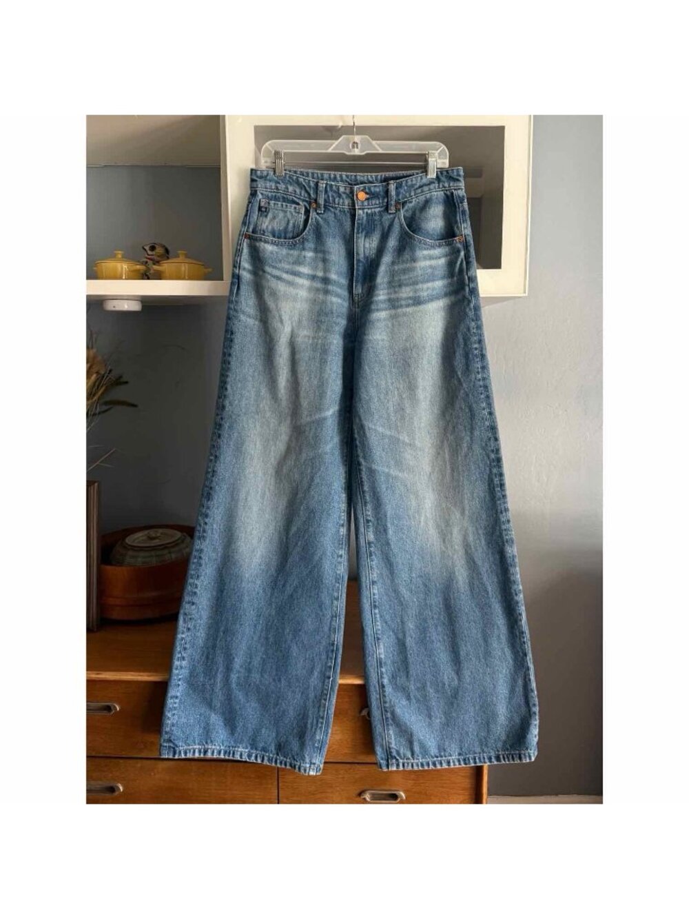 AG Adriano Goldschmied Deven High Rise Wide Leg Jeans Size 30